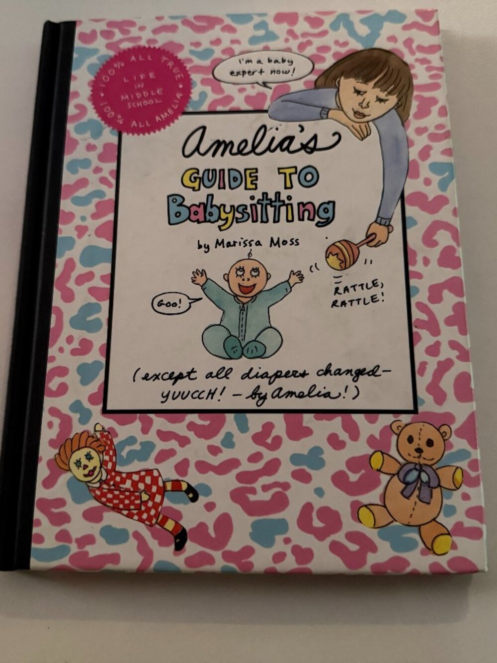 Amelia’s Guide to Babysitting Marissa Moss Hardcover Illustrated Diary Book